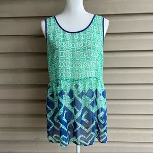 •FOREVER 21• Sheer Sleeveless Tunic Top - Size Medium